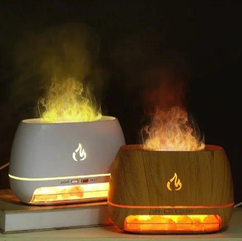 Flame Effect Salt Stone Aroma Diffuser - BloomRich Edition