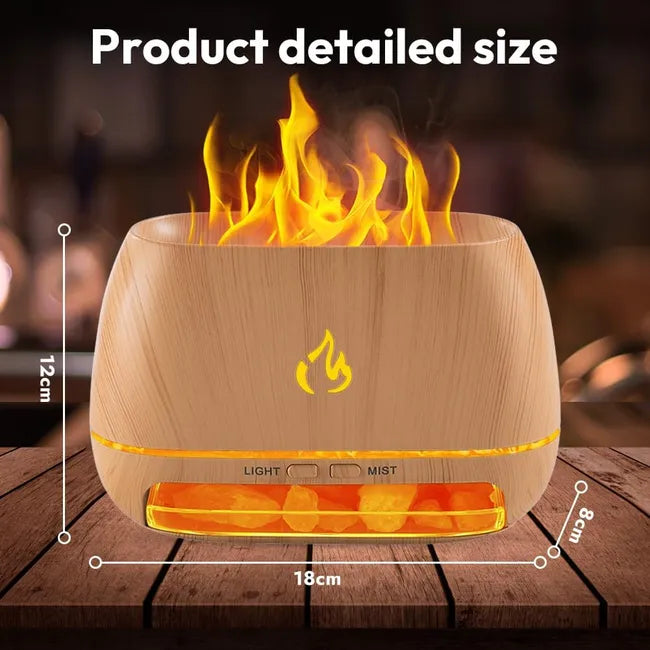 Flame Effect Salt Stone Aroma Diffuser - BloomRich Edition