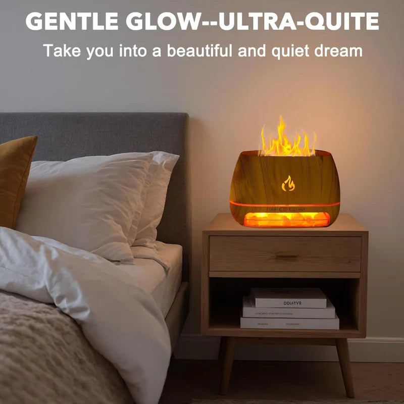 Flame Effect Salt Stone Aroma Diffuser - BloomRich Edition